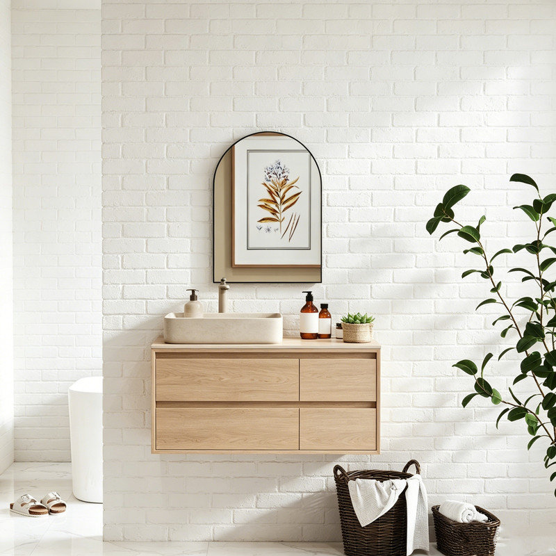 Arch Wall Overmantel Mirror, 60 x 90cm