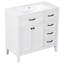Meuble-lavabo blanc 36 po avec lavabo