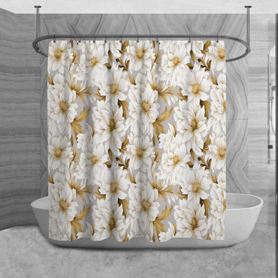 Rideau de douche à motif floral Quatra Preced