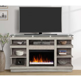 65 inch Fireplace TV Stand, for TVs up to 75 inches, Sandstone Finish
