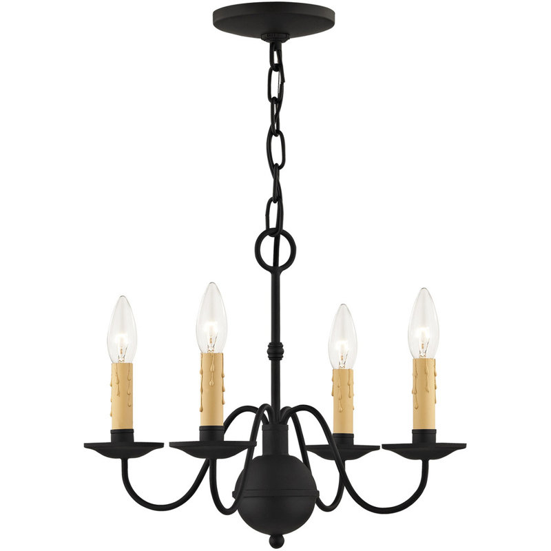 Lustre classique à 4 lumières de style bougie Baebel