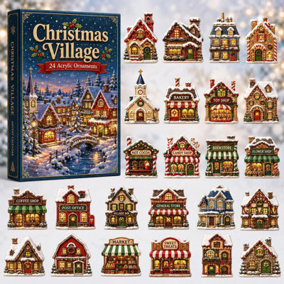 Christmas Decor Christmas Advent Calendar  24 Days Xmas Countdown Surprise Gift Box Festive Holiday Ornament  Christmas Decorative Gift For Kids Famil