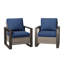 Ensemble de 2 chaises d'extérieur avec coussins Suilmann -517264206-517264207