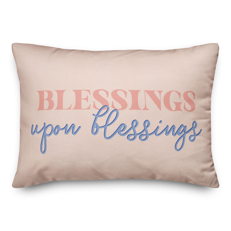 Coussin intérieur / extérieur Blessings, H 14 po x l 20 po, Rectangle