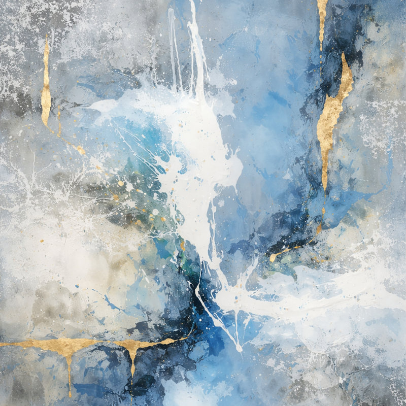 Art mural sur toile tendue Cerulean Drift, L 24 po x H 16 po x P 1,5 po