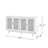 56.8" W Solid and Manufactured Wood TV Stand -2020493059