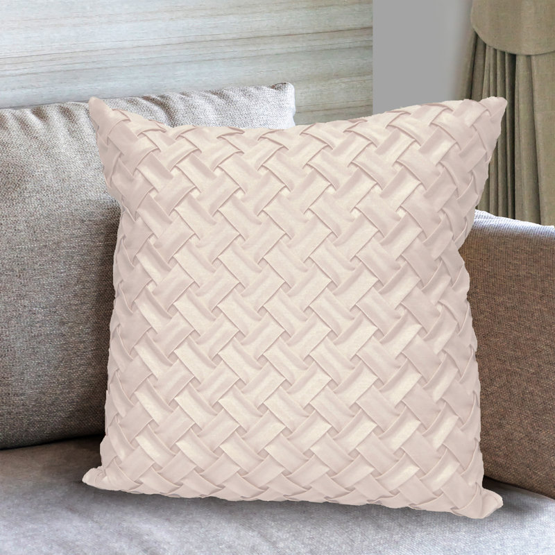 Coussin décoratif plissé, Taupe