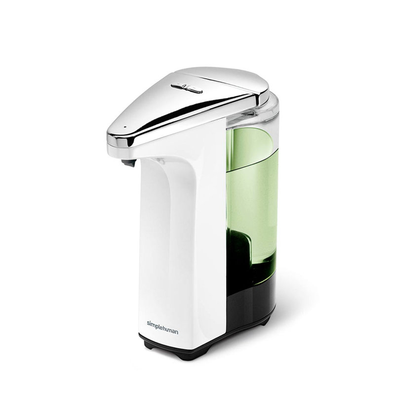 Simplehuman 8 oz. Touch-Free Sensor Liquid Soap Pump Dispenser with Soap Sample, White