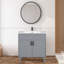 Meuble-lavabo simple 30 po avec plateau en bois manufacturé Hinderk