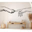 Décalcomanie murale en vinyle «Girl Hand & Dog Paw», amant de chien 1090DRS-813170022-813170025