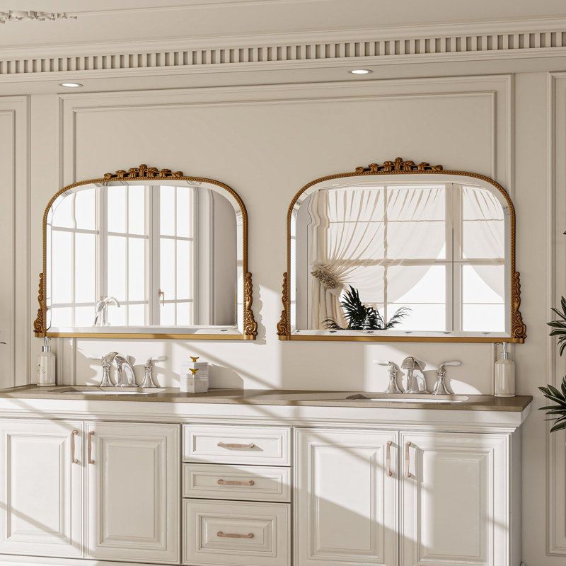 Miroir mural Baroque, 32 po x 43 po, Or
