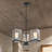Dubberly 3 - Light Dimmable Sputnik Modern Linear Chandelier