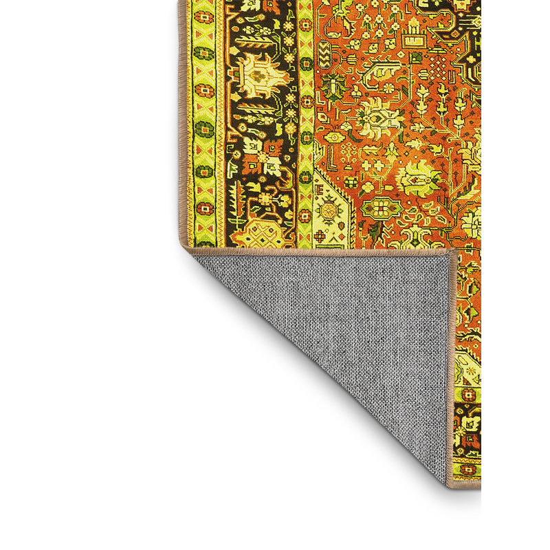 Washable Oriental Indoor Rug, Rectangle 5' x 8'