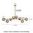 8-light Linear Chandelier Bubble Chandelier Modern Chandelier For Dining Room And Kitchen Island
