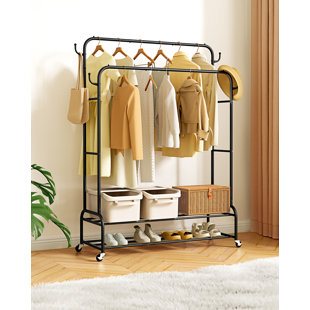 Clothes Rail 110cm Rolling Clothing Rack