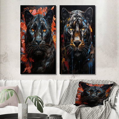 Graffiti Urban Panther Presence - Panther Metal Prints Set Of 2