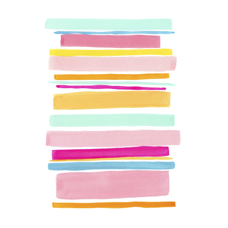 Summer Stripes II, H 12 po x l 8 po x P 1,25 po