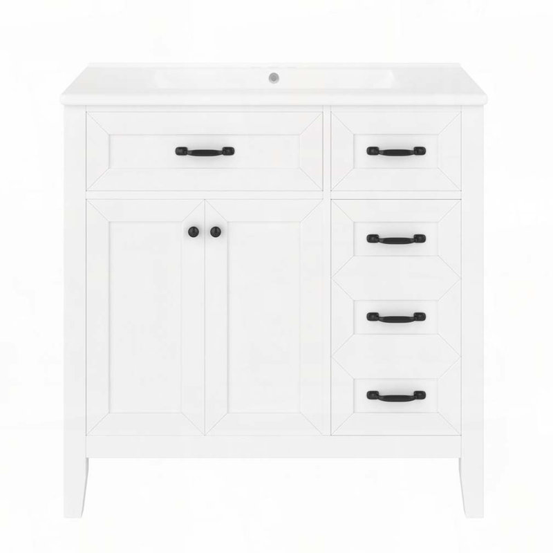 Meuble-lavabo 36 po avec lavabo, Blanc