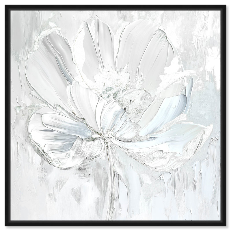 Magnolia II, Encadrement doré, H 41 po x l 41 po