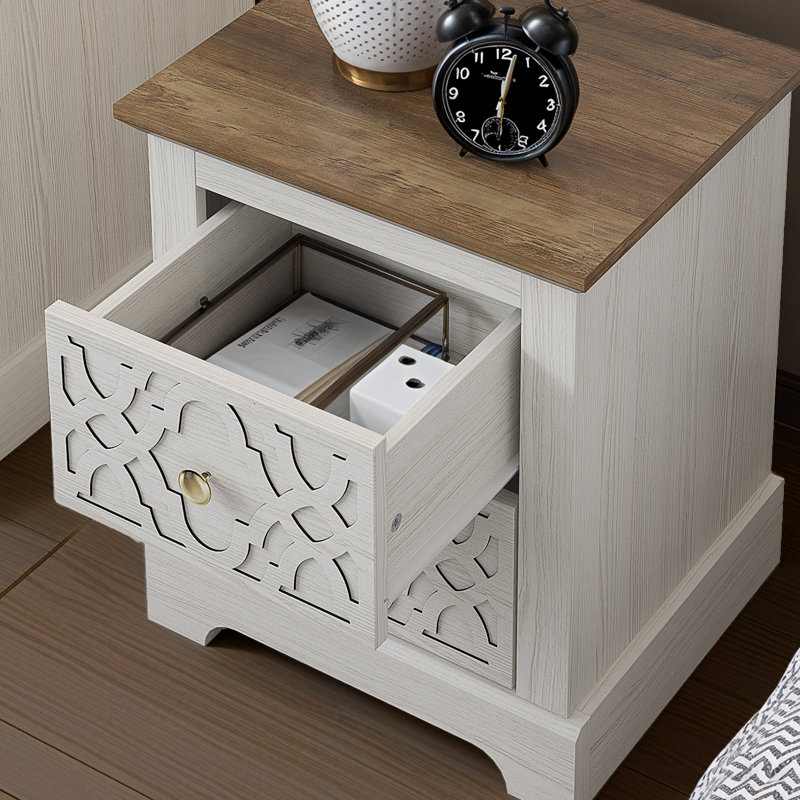 Enfield 2 Drawer Bedside Table