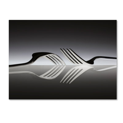 Art mural sur toile tendue - Wieteke De Kogel, art mural «Opposites» pour le salon, la chambre à coucher ou le bureau - 24 x 32
