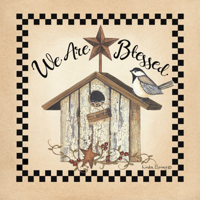 «We Are Blessed Birdhouse» par Linda Spivey, impression