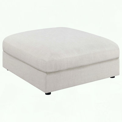 Repose-pieds carré beige neutre