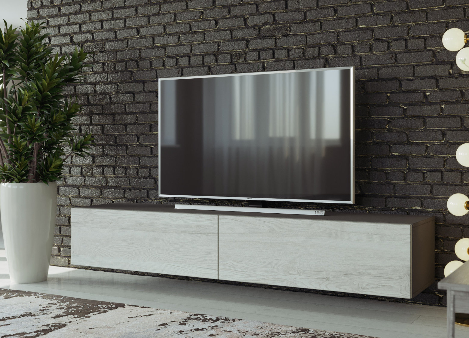 Orren Ellis Lesterny Floating TV Stand for TVs up to 75" & Reviews