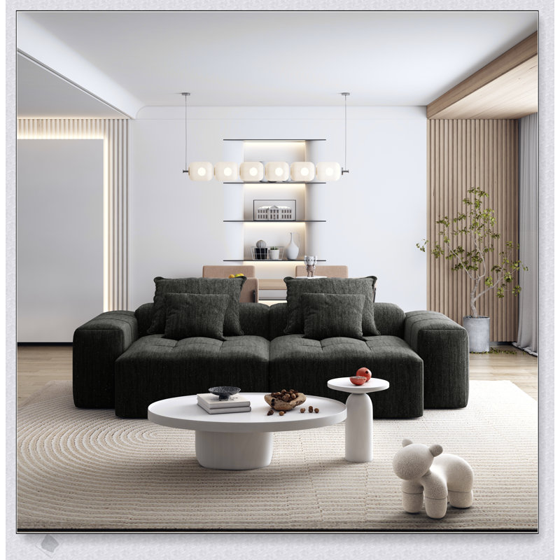 Canapé modulaire surdimensionné Modern, Noir