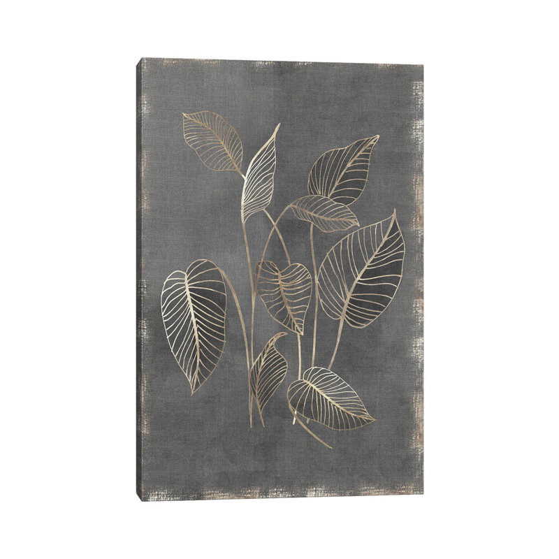 Gilded Botanical III by Eva Watts - Print on Canvas, Wrapped Canvas, 66.04cm H x 45.72cm W x 3.81cm D