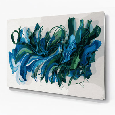 «Lyrical Abstraction 62», art mural en métal vert