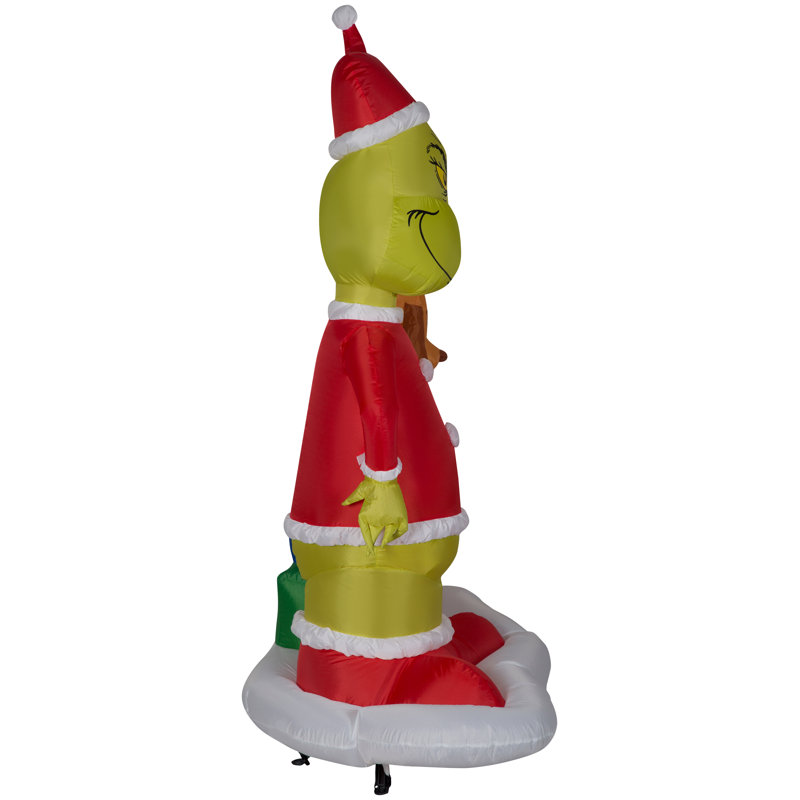 Airblown-Grinch et Max avec cadeaux-LG Scene-Dr. Seuss