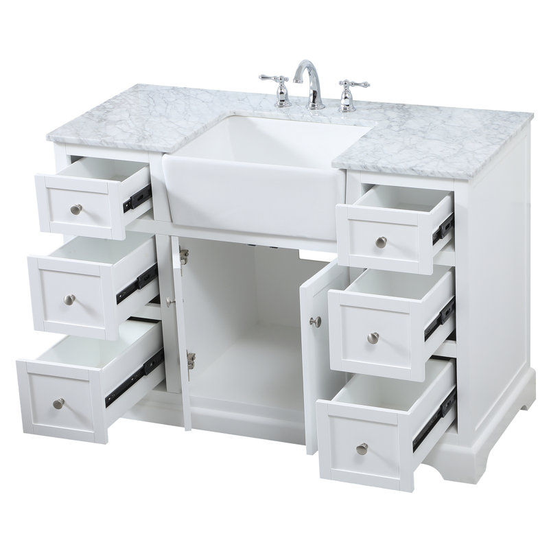 Ensemble de meuble-lavabo simple 48 po Pardue, Blanc