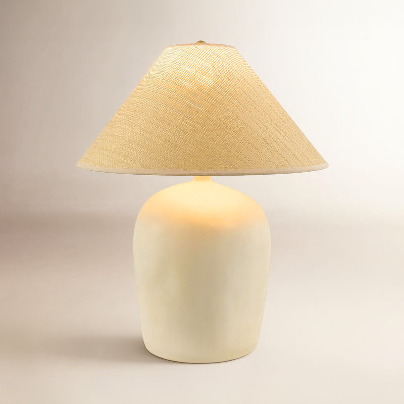 Danica Table Lamp, Off White, Rattan Empire