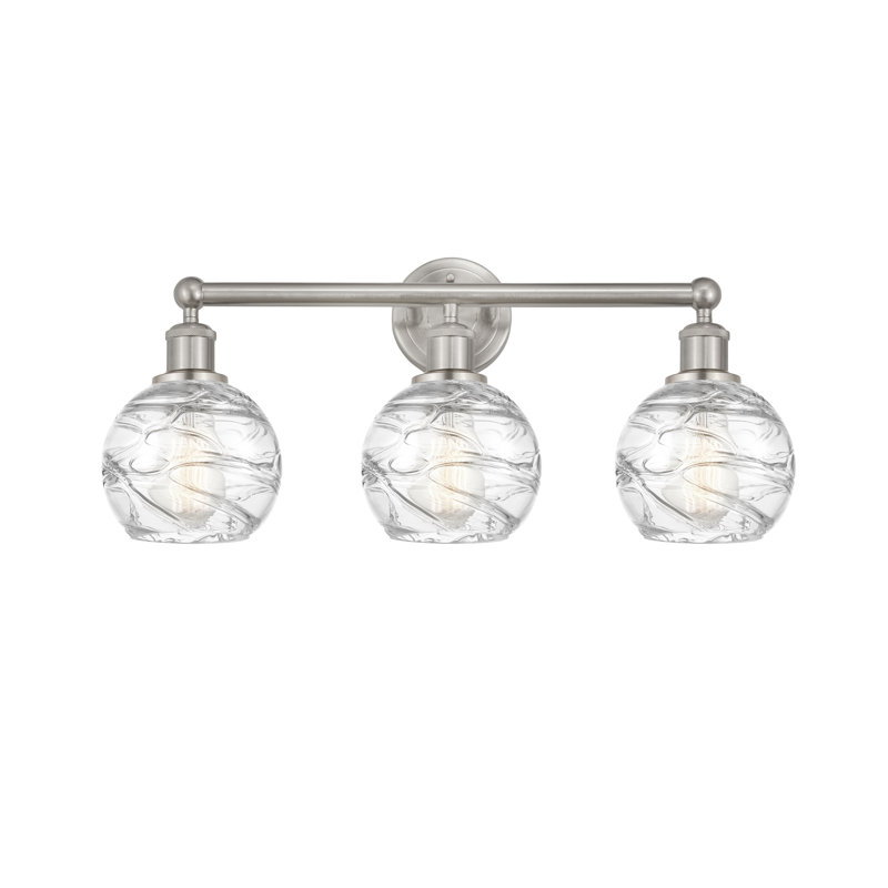 Cambria 3 - Light Dimmable Vanity Light, Brushed Satin Nickel, Clear