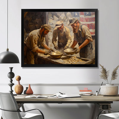 «Golden Rush Into California In 19 Century» - Art militaire, art mural