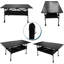 Table de camping pliante Table de pique-nique enroulable portative 47,24 po x 21,65 po avec 2 hauteurs réglables pour le pique-nique, le camping, la plage, le barbecue, la fête, la cour arrière, noir