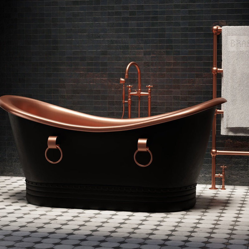 1750mm x 780mm Freestanding Copper Bathtub
