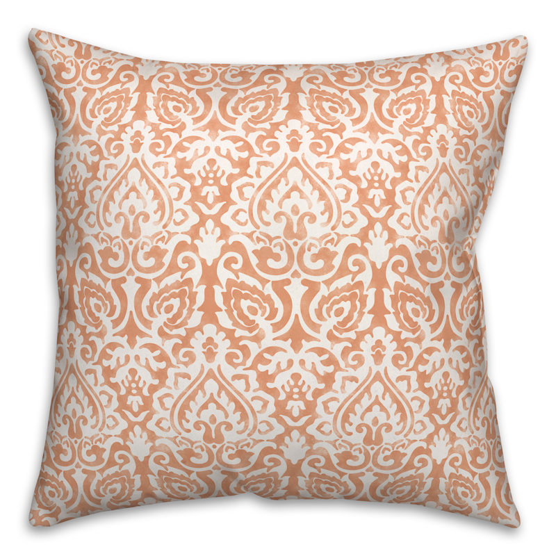 Damask Reversible Throw Pillow, 18" x 18"