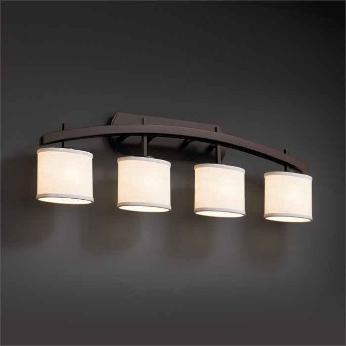 Sav 4 - Light Dimmable Bath Bar, White, Brushed Nickel