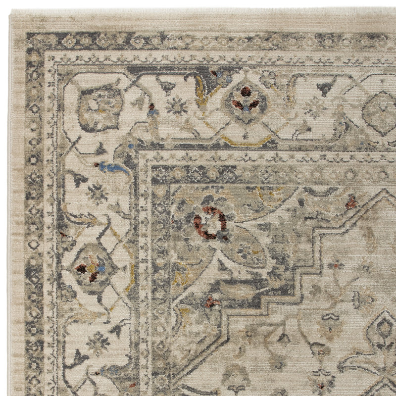 Beimnet Machine Woven Beige/Grey Indoor Rug, Rectangle 120 x 166cm
