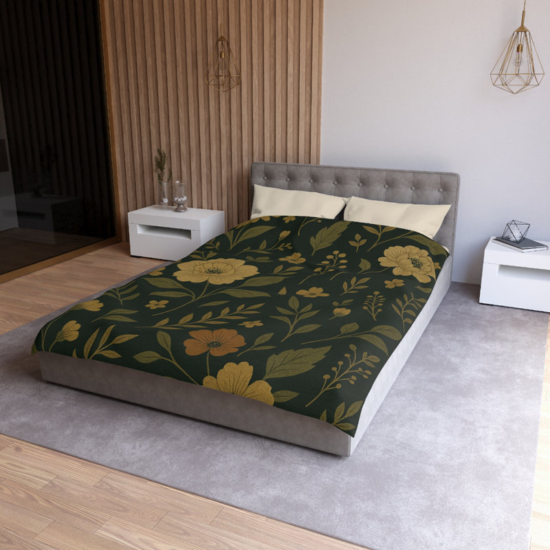 Microfiber Duvet Cover Boho Style, Design 56, Cream, Twin Duvet Cover
