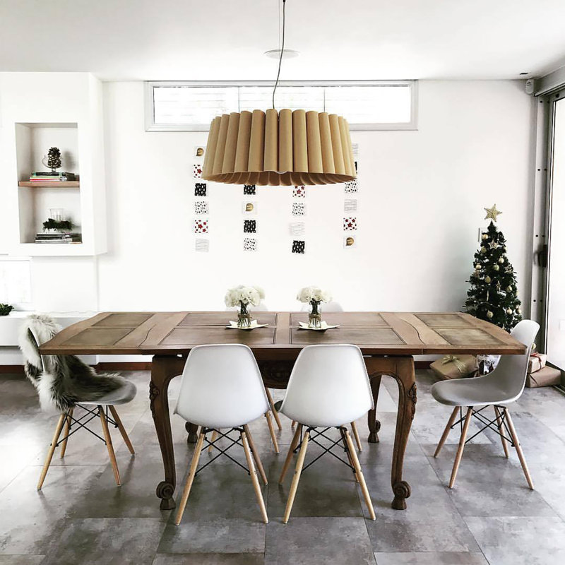 Luminaire suspendu unique à 1 lumière Renata, Frêne