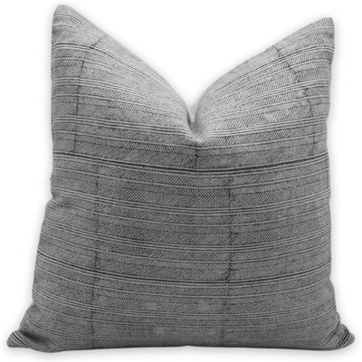 Fabdivine Handmade Laher Block Print Linen Pillow Cover Artisan Decorative Cushion for Home Styling Size- 26X26 Inch 