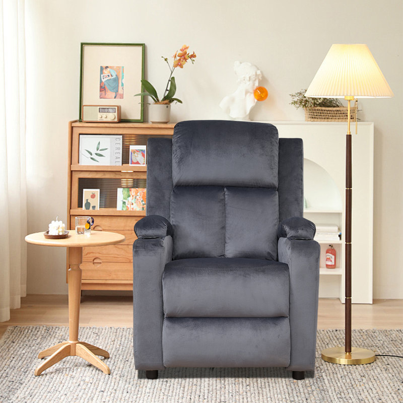 Fauteuil inclinable de 31,5 po de largeur avec porte-gobelet, Gris
