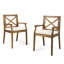 Ensemble de 2 chaises de jardin avec coussins crème - Polyvalentes, elles conviennent aussi bien au jardin qu'à l'extérieur. Leur structure en bois et leur rembourrage en mousse créent une ambiance harmonieuse.