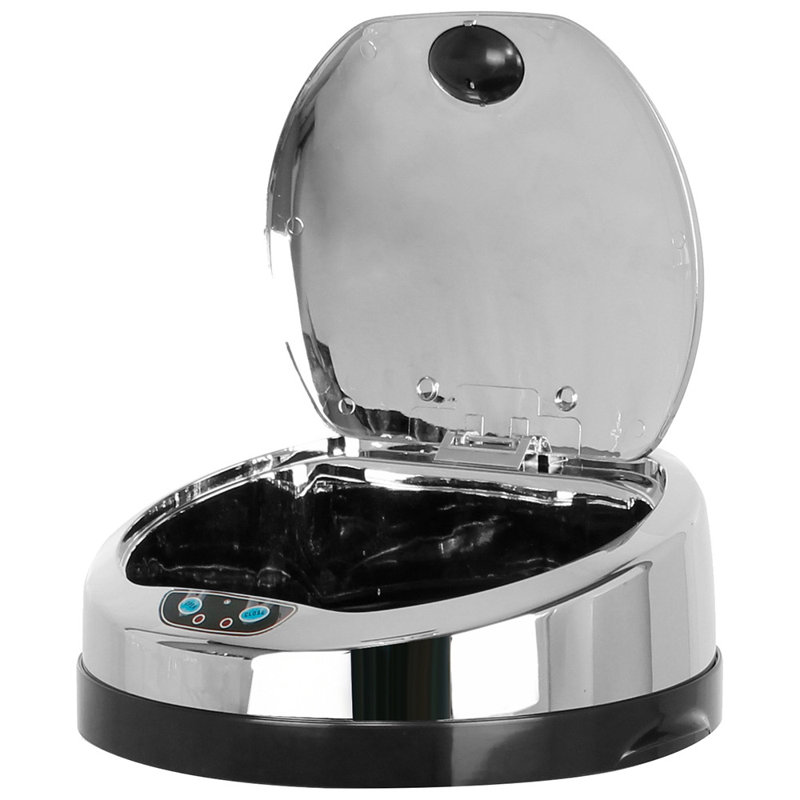 Ladson Steel Motion Sensor Kitchen Trash Can, White, 50L