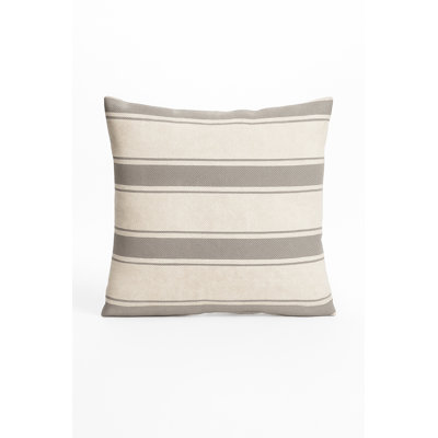 Classic Grey Sail Stripe Indoor Outdoor Pillow 14x20