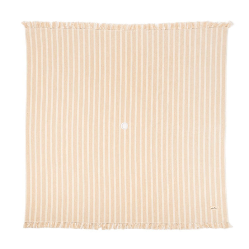 Beach Blanket, Tan/White