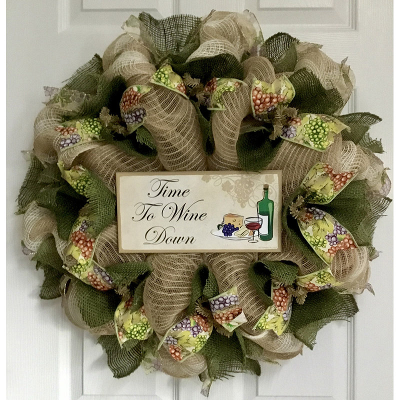 Time To Wine Down Wreath All Occasion